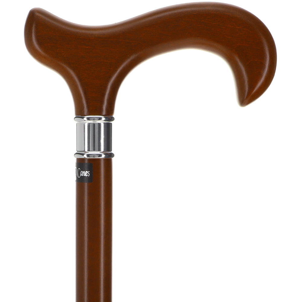 Premium Dr. House Walnut: Stained Beechwood Stainless Steel Collar Dr Gregory House Walking Canes - Tophatter Daily Deals