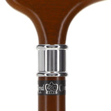 Premium Dr. House Walnut: Stained Beechwood Stainless Steel Collar Dr Gregory House Walking Canes - Tophatter Daily Deals