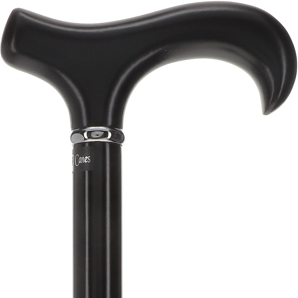 Exquisite Black Derby Cane, Silver Accent - Royal Elegance Derby Classic Walking Canes - Tophatter Daily Deals