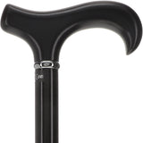 Exquisite Black Derby Cane, Silver Accent - Royal Elegance Derby Classic Walking Canes - Tophatter Daily Deals