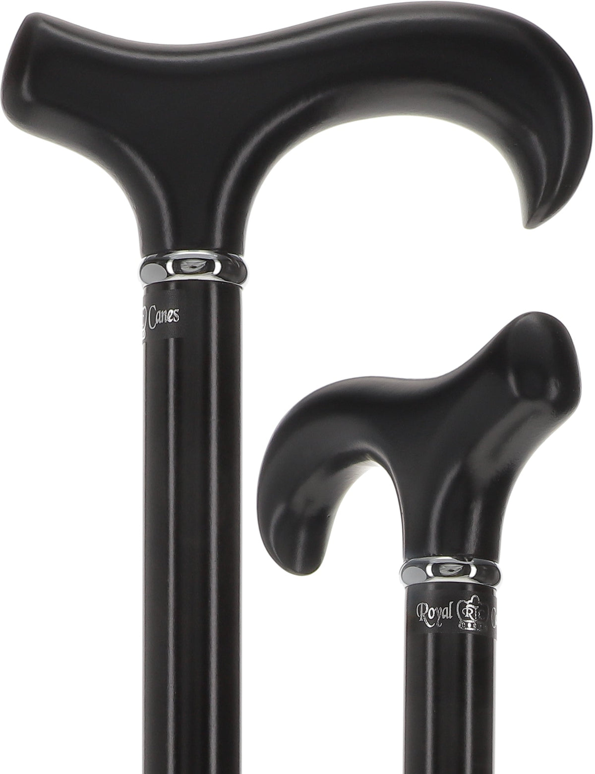 Exquisite Black Derby Cane, Silver Accent - Royal Elegance Derby Classic Walking Canes - Tophatter Daily Deals