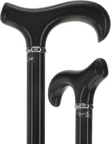 Exquisite Black Derby Cane, Silver Accent - Royal Elegance Derby Classic Walking Canes - Tophatter Daily Deals