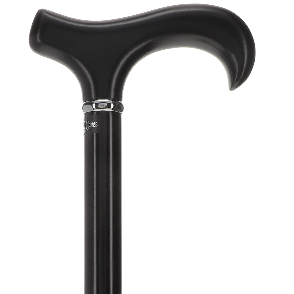 Exquisite Black Derby Cane, Silver Accent - Royal Elegance Derby Classic Walking Canes - Tophatter Daily Deals