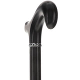 Exquisite Black Derby Cane, Silver Accent - Royal Elegance Derby Classic Walking Canes - Tophatter Daily Deals