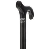 Exquisite Black Derby Cane, Silver Accent - Royal Elegance Derby Classic Walking Canes - Tophatter Daily Deals