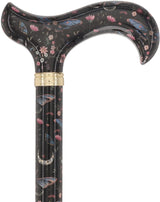 The Night Garden Designer Cane: Patterned Derby Handle Adjustable Walking Canes - Tophatter Daily Deals