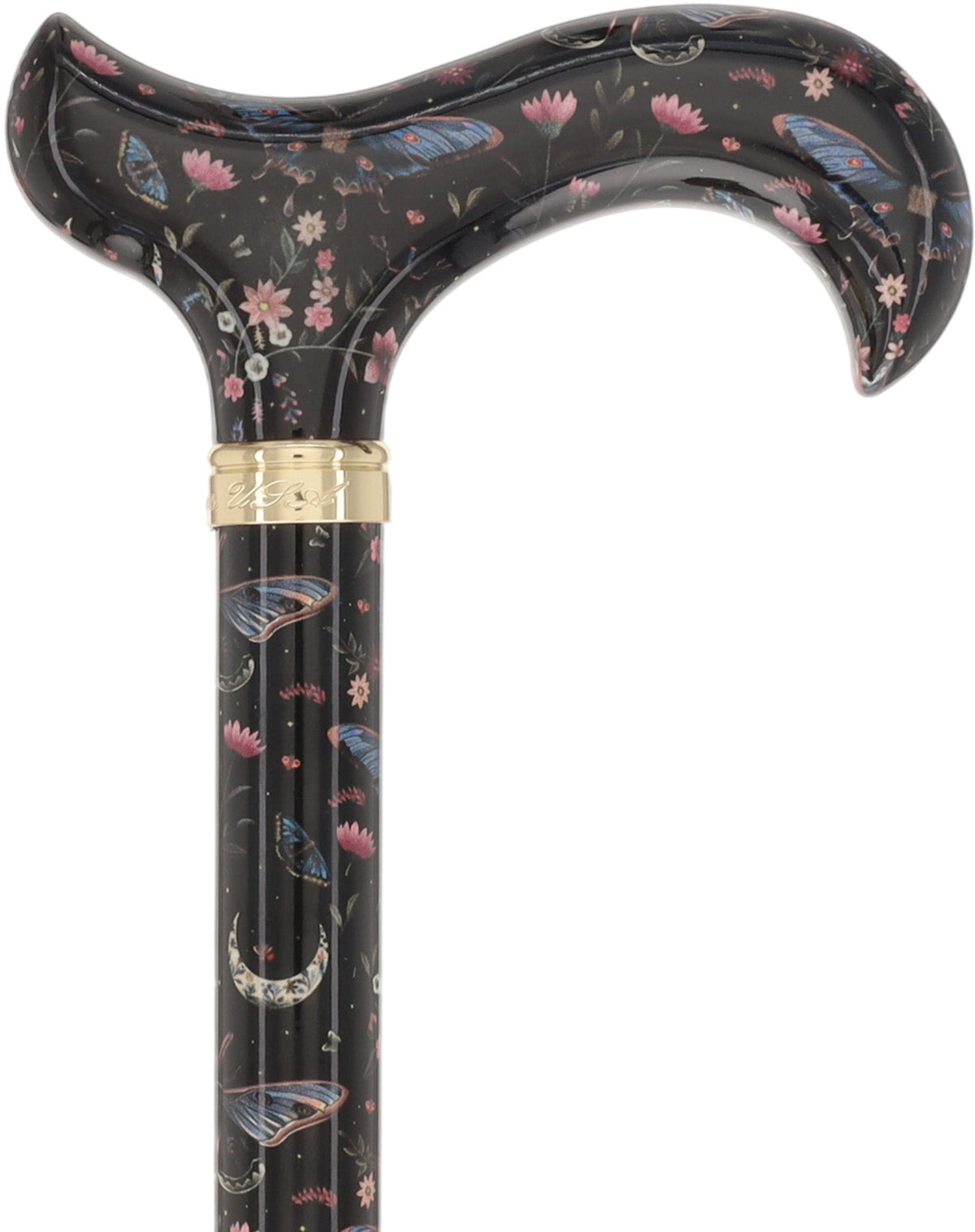 The Night Garden Designer Cane: Patterned Derby Handle Adjustable Walking Canes - Tophatter Daily Deals