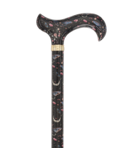 The Night Garden Designer Cane: Patterned Derby Handle Adjustable Walking Canes - Tophatter Daily Deals