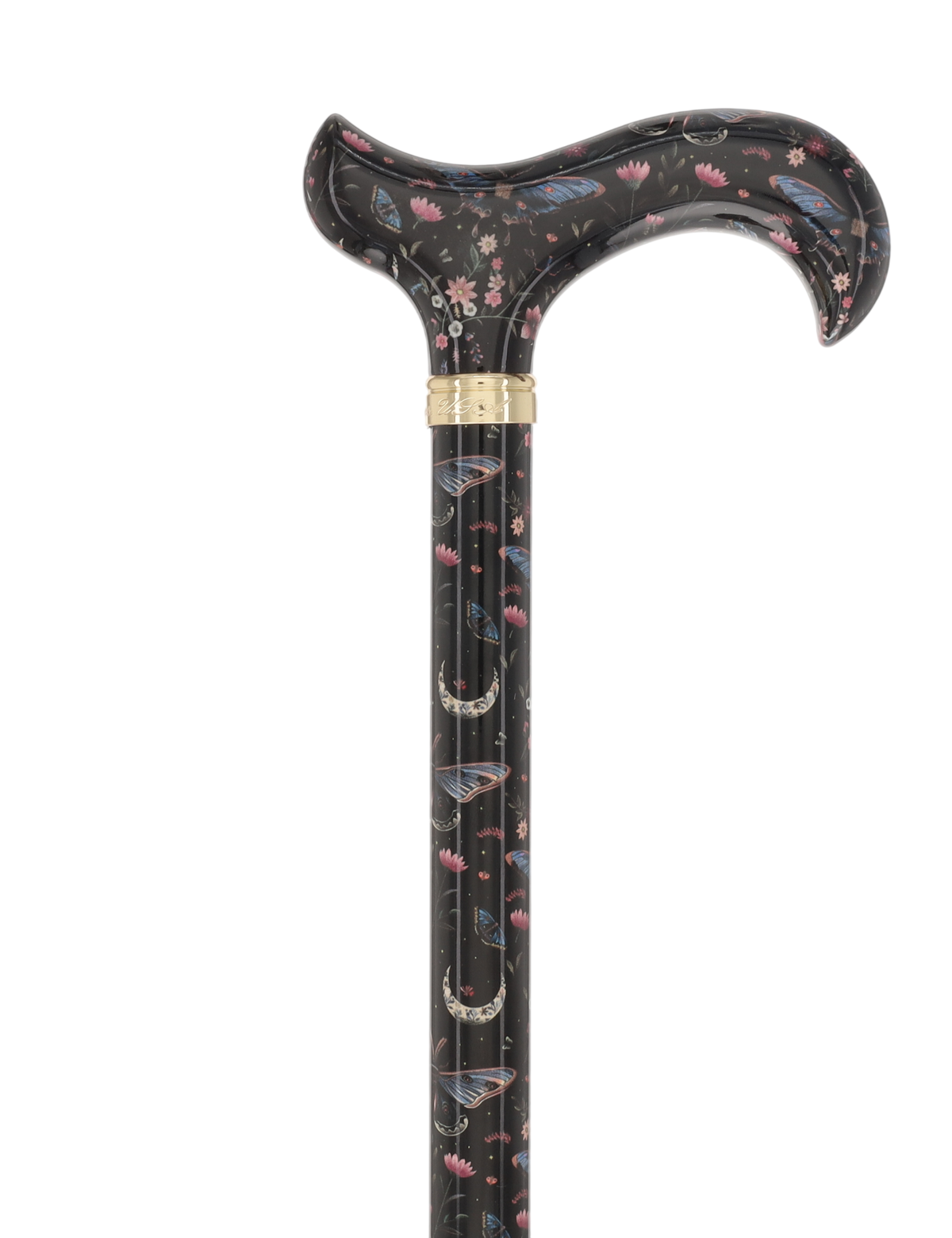The Night Garden Designer Cane: Patterned Derby Handle Adjustable Walking Canes - Tophatter Daily Deals