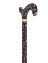 The Night Garden Designer Cane: Patterned Derby Handle Adjustable Walking Canes - Tophatter Daily Deals