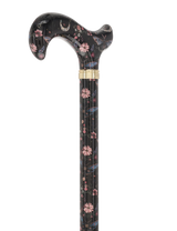 The Night Garden Designer Cane: Patterned Derby Handle Adjustable Walking Canes - Tophatter Daily Deals