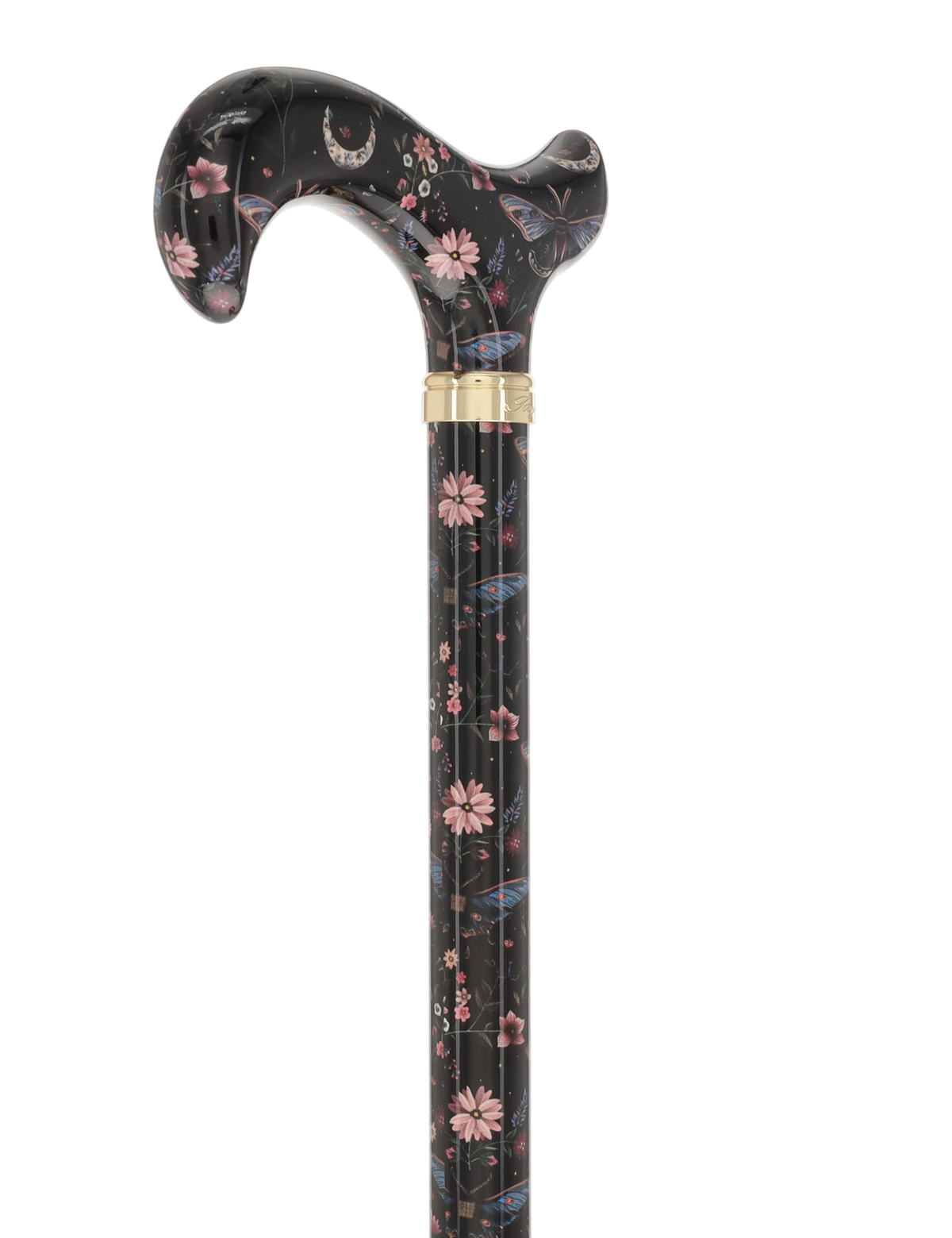 The Night Garden Designer Cane: Patterned Derby Handle Adjustable Walking Canes - Tophatter Daily Deals