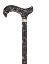 The Night Garden Designer Cane: Patterned Derby Handle Adjustable Walking Canes - Tophatter Daily Deals