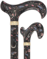 The Night Garden Designer Cane: Patterned Derby Handle No Adjustable Walking Canes - Tophatter Daily Deals