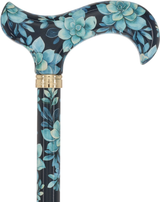 FashionStix Blue Bloom Succulents: Adjustable Designer Cane Adjustable Walking Canes - Tophatter Daily Deals