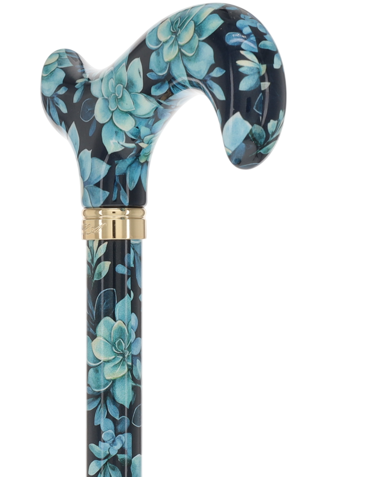 FashionStix Blue Bloom Succulents: Adjustable Designer Cane Adjustable Walking Canes - Tophatter Daily Deals