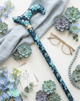 FashionStix Blue Bloom Succulents: Adjustable Designer Cane Adjustable Walking Canes - Tophatter Daily Deals