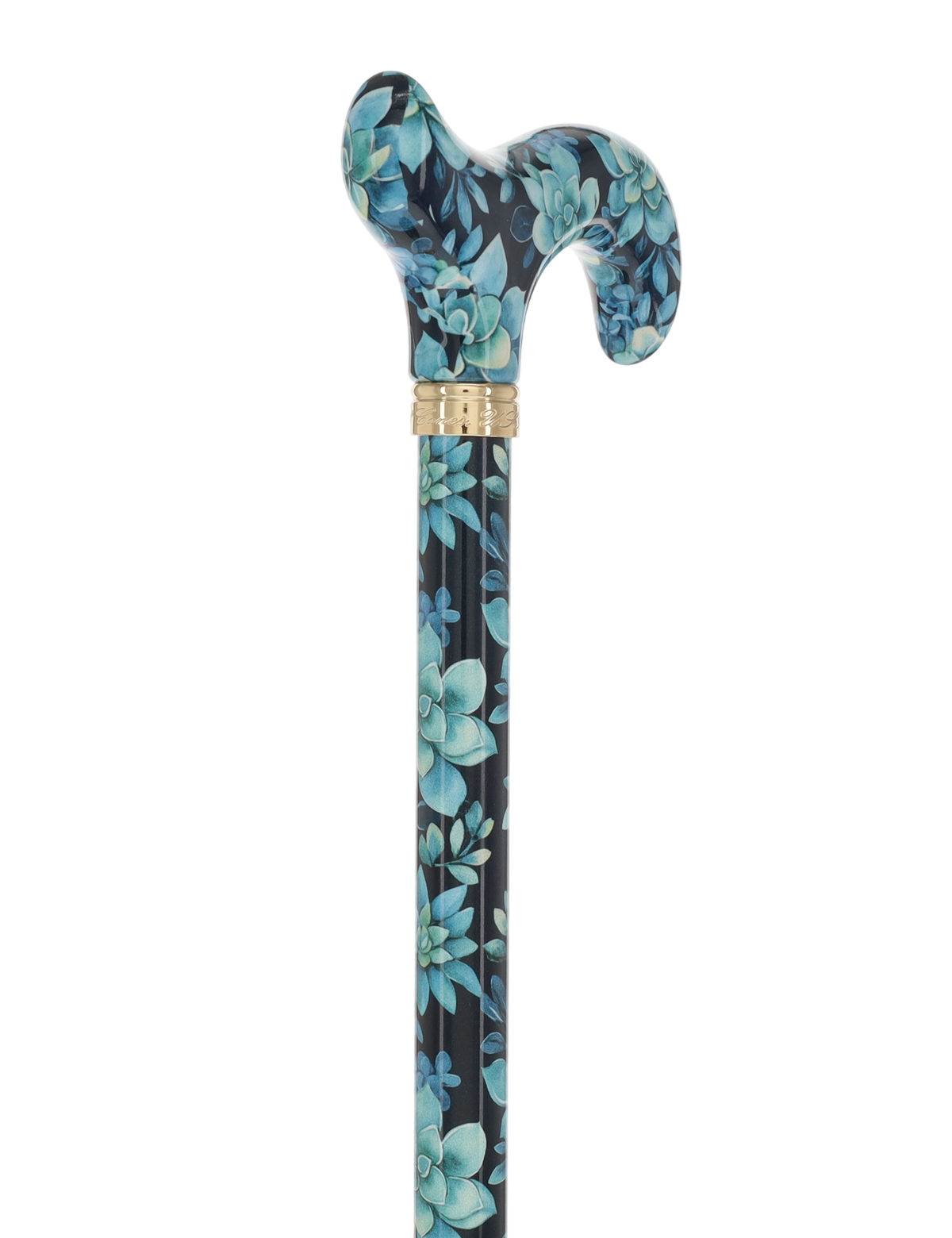 FashionStix Blue Bloom Succulents: Adjustable Designer Cane Adjustable Walking Canes - Tophatter Daily Deals