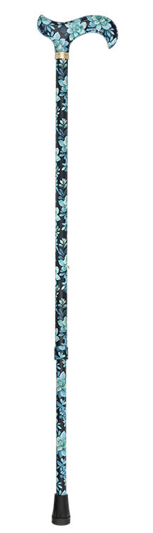 FashionStix Blue Bloom Succulents: Adjustable Designer Cane Adjustable Walking Canes - Tophatter Daily Deals