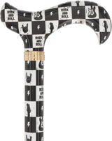 The Iconic Walk & Roll Designer Cane: Patterned Derby Handle Adjustable Walking Canes - Tophatter Daily Deals