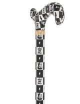 The Iconic Walk & Roll Designer Cane: Patterned Derby Handle Adjustable Walking Canes - Tophatter Daily Deals