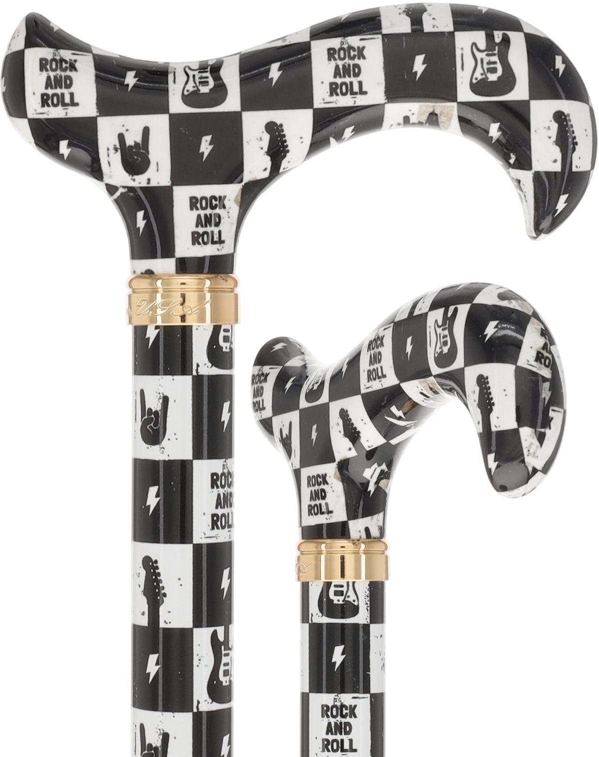 HD Pattern Designer Cane - Matching Handle & Shaft - Durable Adjustable Aluminum Iconic Walk & Roll - Tophatter Daily Deals