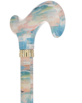 Impressions of the Sea Designer Cane: Patterned Derby Handle Adjustable Walking Canes - Tophatter Daily Deals
