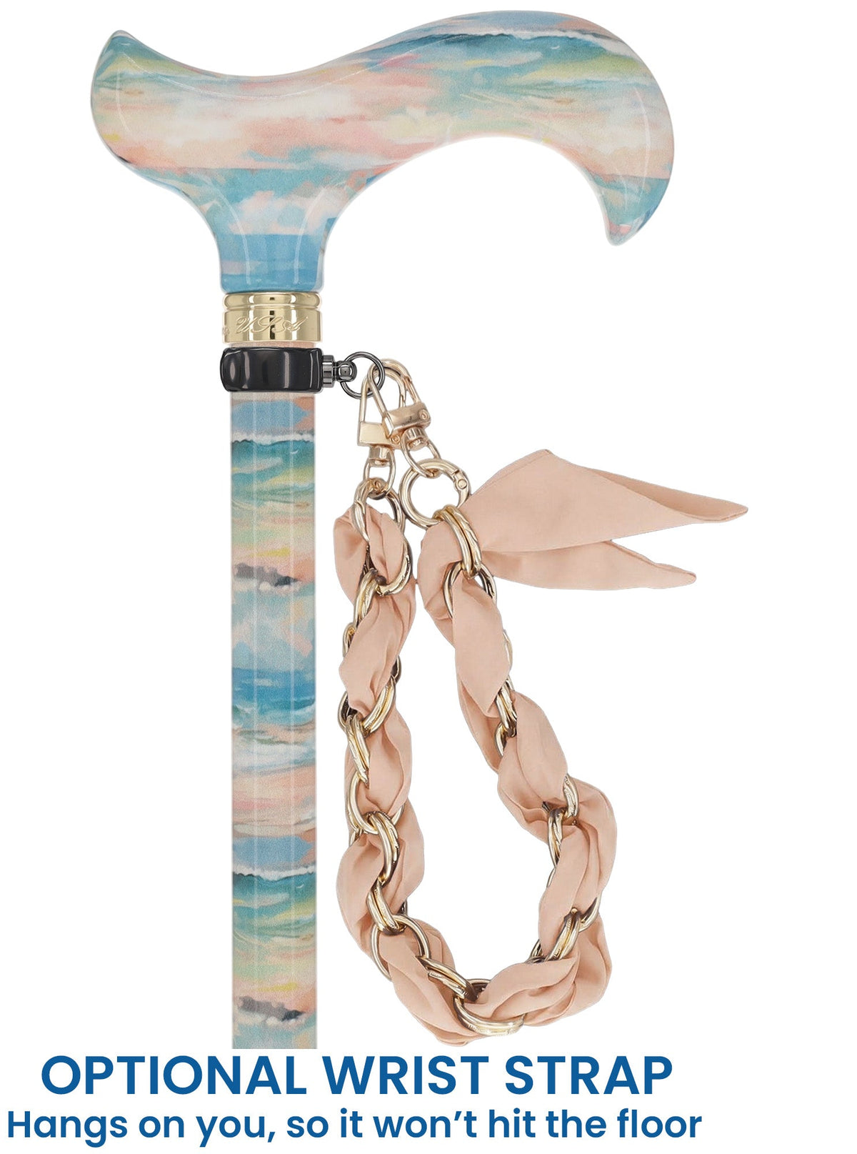 Impressions of the Sea Designer Cane: Patterned Derby Handle Yes Adjustable Walking Canes - Tophatter Daily Deals