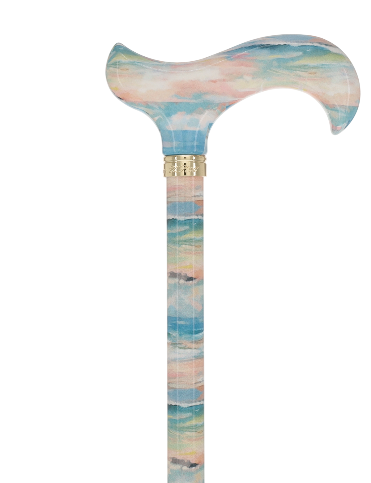 Impressions of the Sea Designer Cane: Patterned Derby Handle Adjustable Walking Canes - Tophatter Daily Deals