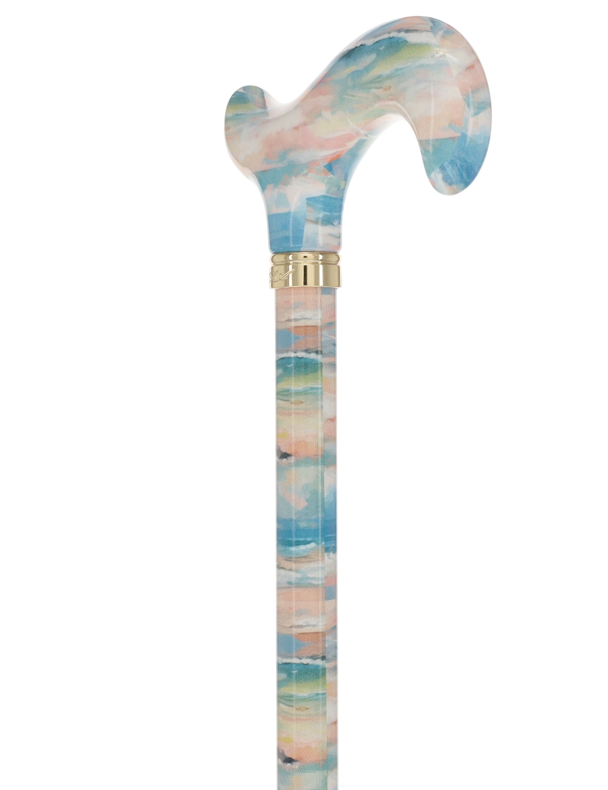 Impressions of the Sea Designer Cane: Patterned Derby Handle Adjustable Walking Canes - Tophatter Daily Deals
