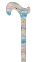 Impressions of the Sea Designer Cane: Patterned Derby Handle Adjustable Walking Canes - Tophatter Daily Deals