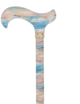 Impressions of the Sea Designer Cane: Patterned Derby Handle Adjustable Walking Canes - Tophatter Daily Deals