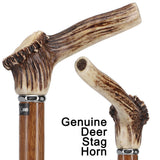 Exclusive Genuine Deer Stag Horn Cane with Ovangkol Wood Shaft Horn Handle Walking Canes - Tophatter Daily Deals