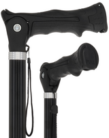Black Adjustable Walking Hiking Staff Hiking Staffs - Tophatter Daily Deals