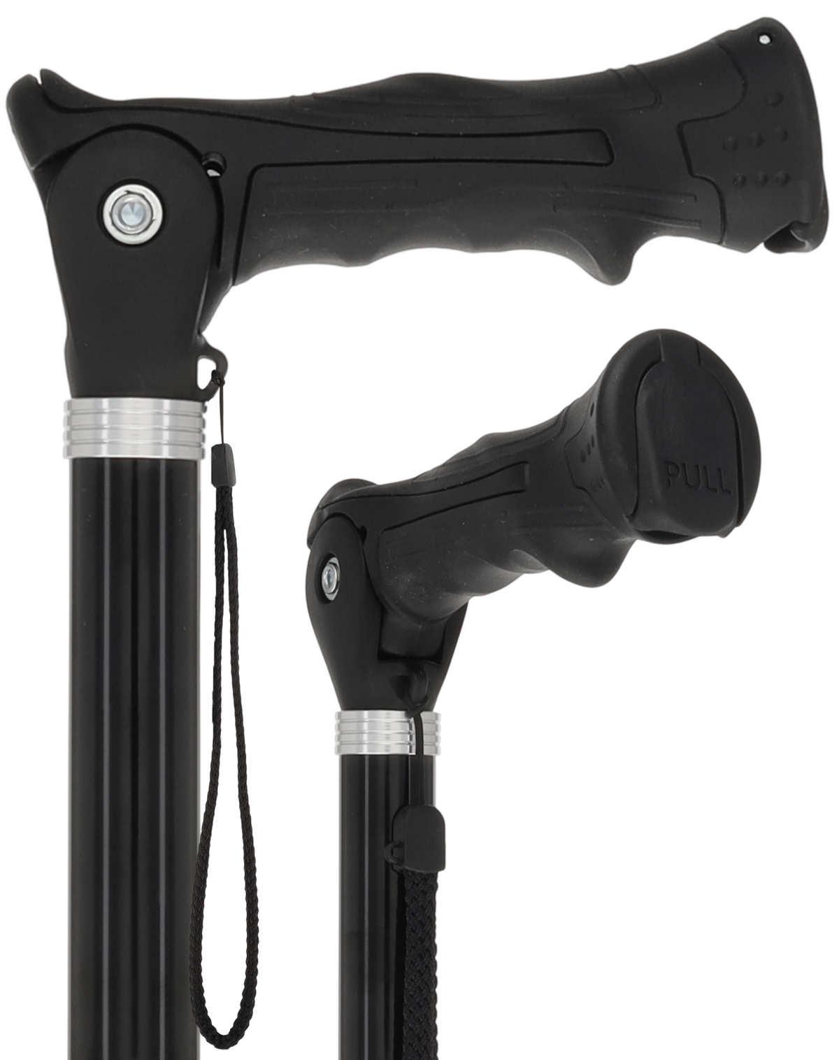 Black Adjustable Walking Hiking Staff Hiking Staffs - Tophatter Daily Deals