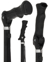 Black Adjustable Walking Hiking Staff Hiking Staffs - Tophatter Daily Deals