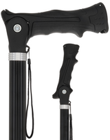 Black Adjustable Walking Hiking Staff Hiking Staffs - Tophatter Daily Deals