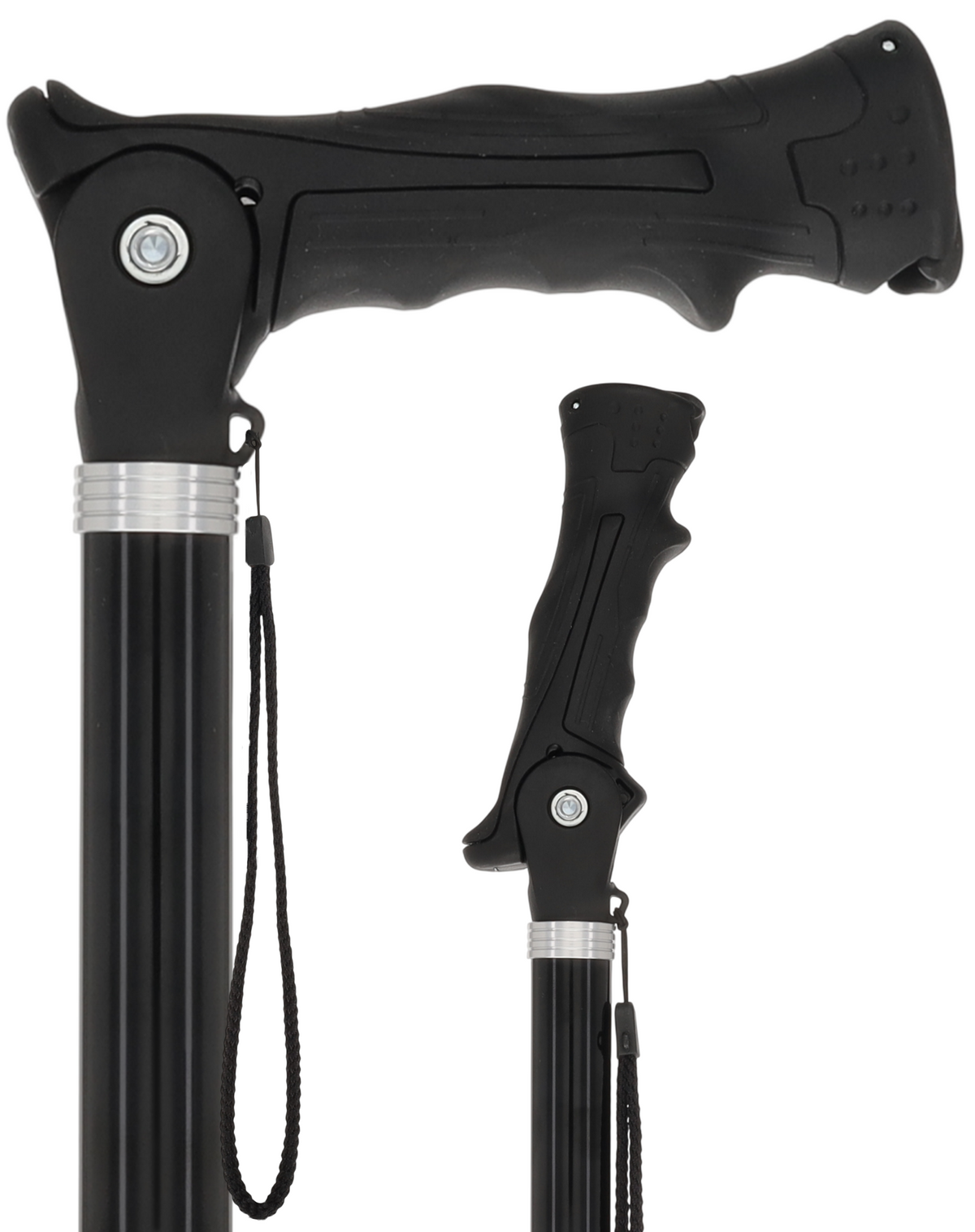 Black Adjustable Walking Hiking Staff Hiking Staffs - Tophatter Daily Deals