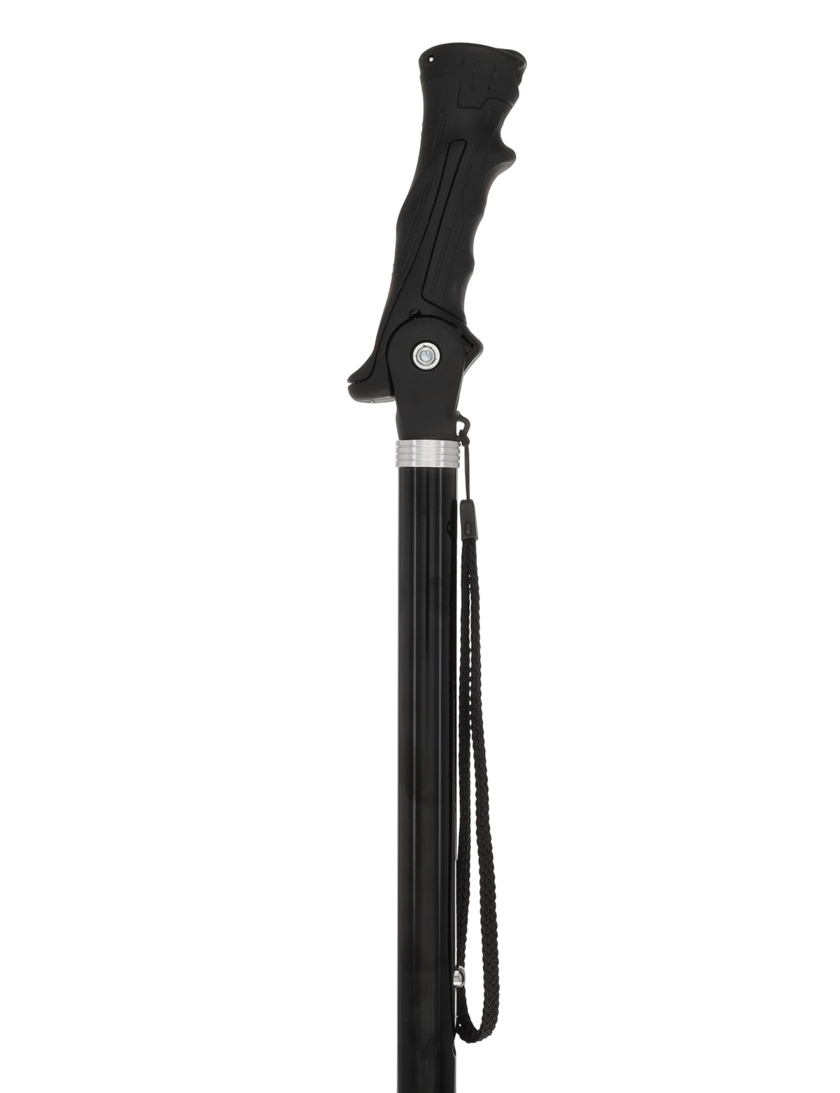 Black Adjustable Walking Hiking Staff Hiking Staffs - Tophatter Daily Deals