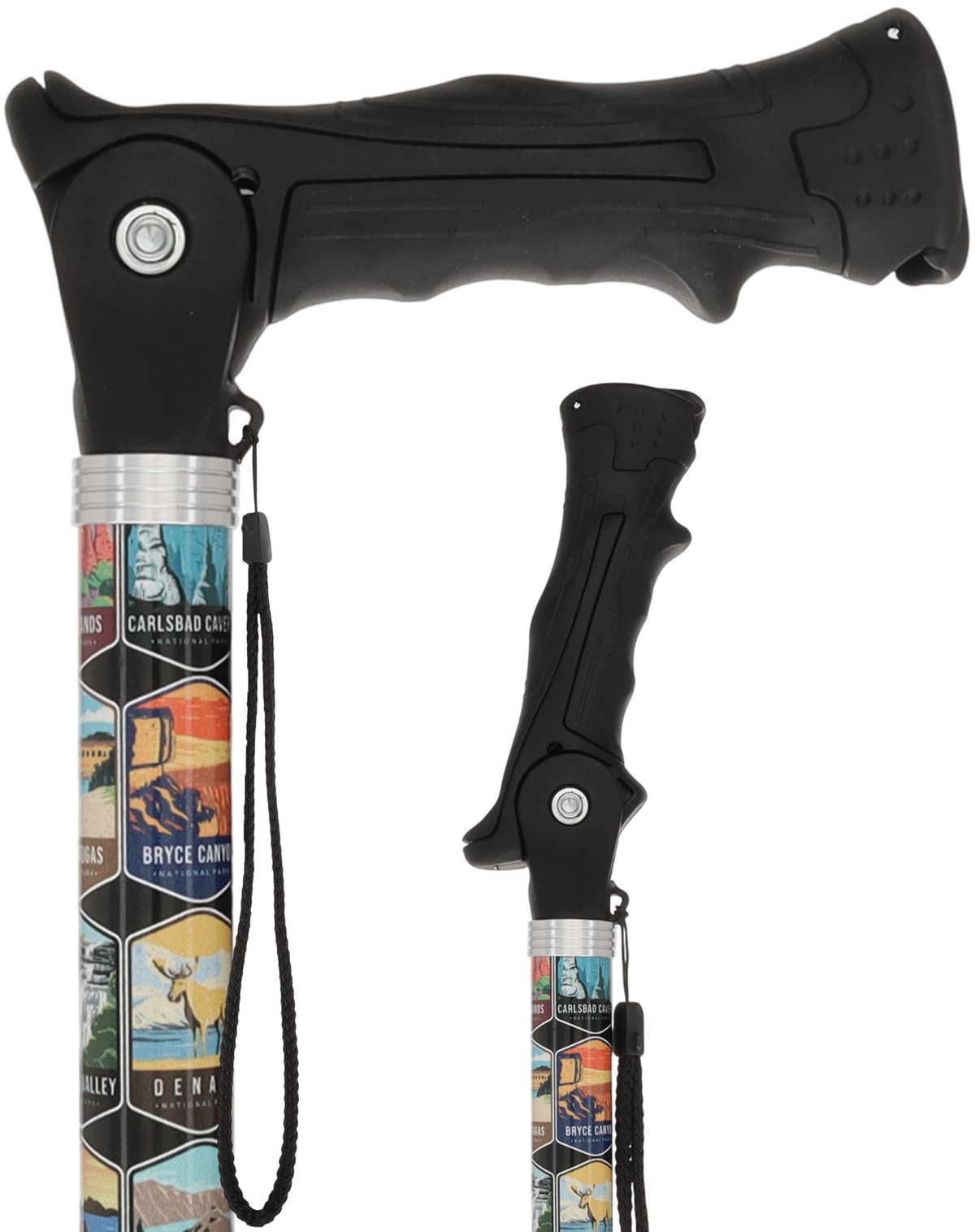 National Park Designer Adjustable Walking Hiking Staff Hiking Staffs - Tophatter Daily Deals