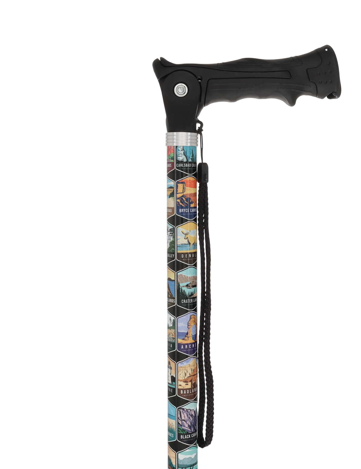 National Park Designer Adjustable Walking Hiking Staff Hiking Staffs - Tophatter Daily Deals