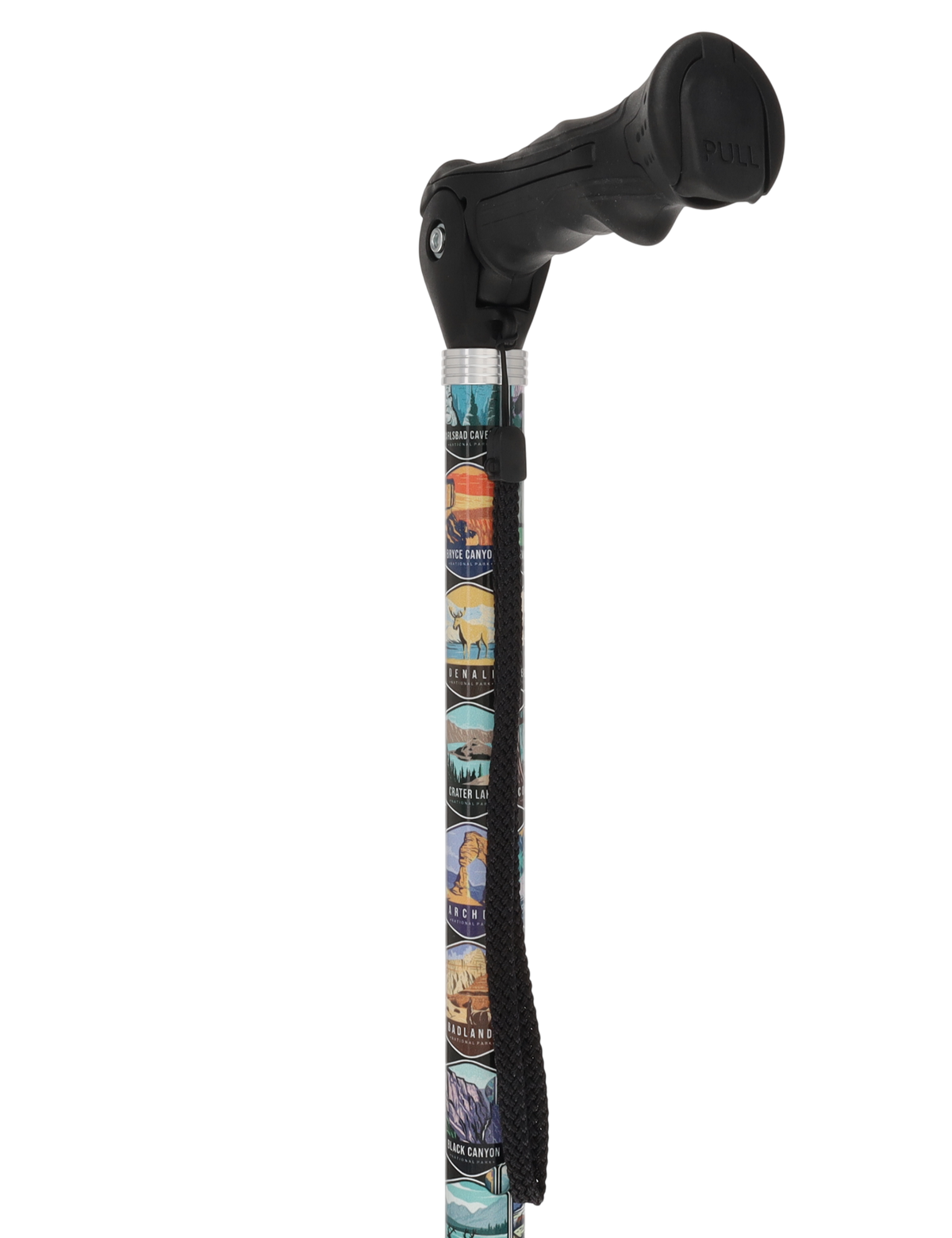 National Park Designer Adjustable Walking Hiking Staff Hiking Staffs - Tophatter Daily Deals