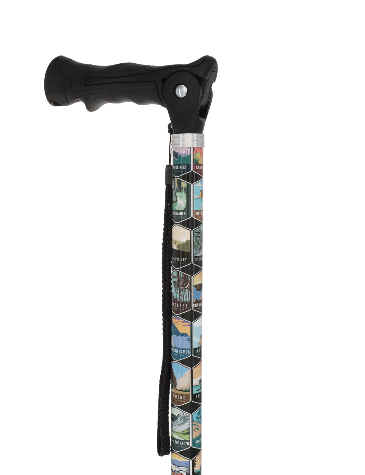 National Park Designer Adjustable Walking Hiking Staff Hiking Staffs - Tophatter Daily Deals