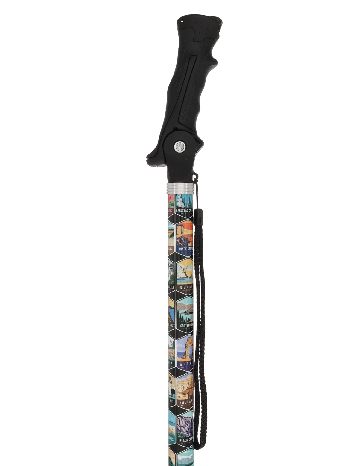 National Park Designer Adjustable Walking Hiking Staff Hiking Staffs - Tophatter Daily Deals