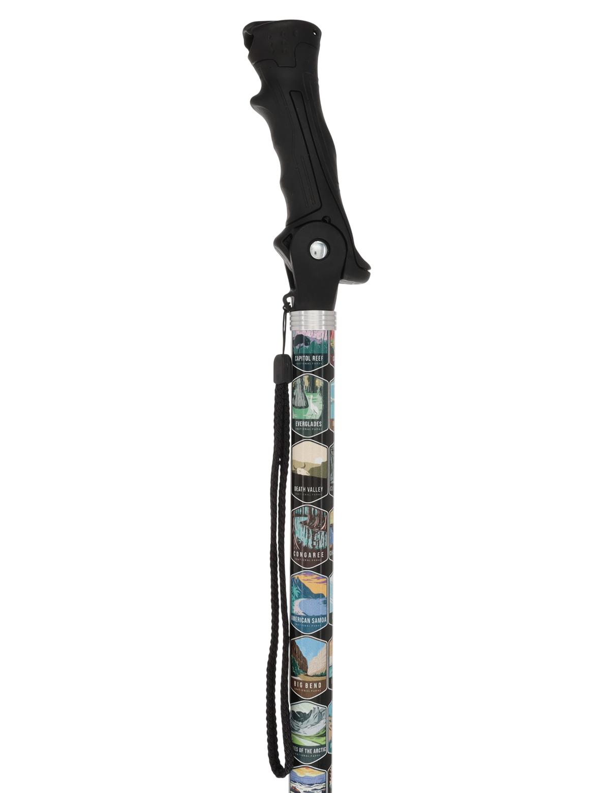 National Park Designer Adjustable Walking Hiking Staff Hiking Staffs - Tophatter Daily Deals