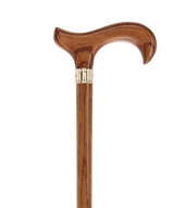 Luxury Oak Derby Cane - 3 Piece & Brass Embossed Collar Folding Canes - Tophatter Daily Deals