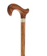 Luxury Oak Derby Cane - 3 Piece & Brass Embossed Collar Folding Canes - Tophatter Daily Deals