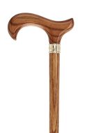 Luxury Oak Derby Cane - 3 Piece & Brass Embossed Collar Folding Canes - Tophatter Daily Deals