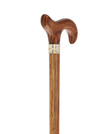 Luxury Oak Derby Cane - 3 Piece & Brass Embossed Collar Folding Canes - Tophatter Daily Deals