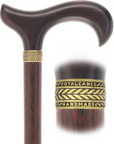 Luxury 3-Piece Folding - Wenge Pewter Collar Derby Cane Folding Canes - Tophatter Daily Deals